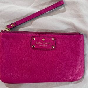 Kate Spade Fuchsia Leather Wristlet